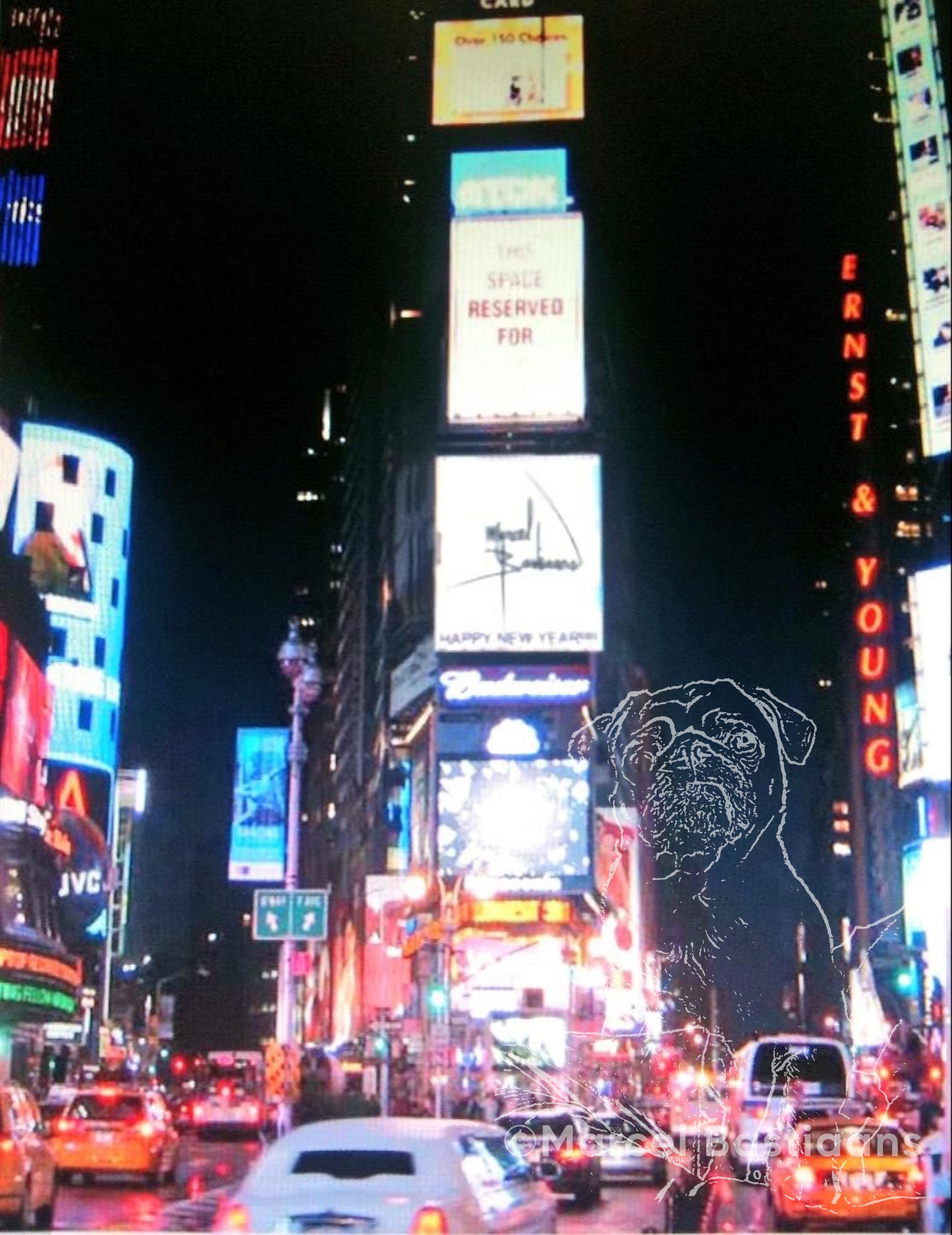 Marcel Bastiaans "Happy New Year"-Sign Times Square Manhattan New York